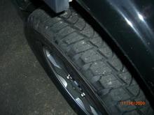 Fuzion XTi 285/60-18 All-Terrain Tires, no rubbing issues with this 31.5&quot; tall size tire.