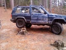 Buddies jeep and tow vehicle...its a jeep but she can sling some mud