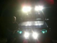 Just installed my 6 AUX lights (this is my brother in the pic not me)