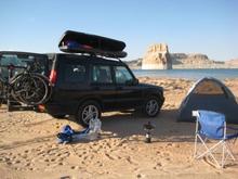 Beach camping at Lake Powell - Arizona