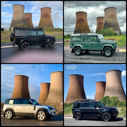 These are my last four Defenders, traditionally photo’s in front of the towers, now sadly demolished