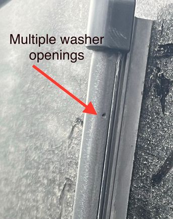 A close up of one of the pores on the rear wiper. There are many. Clever design. 