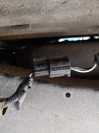 Plug under the rear wheel well.