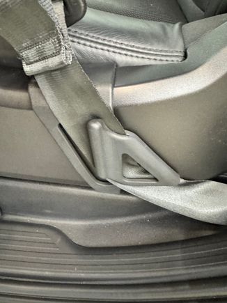 Pull belt up as straight as possible 