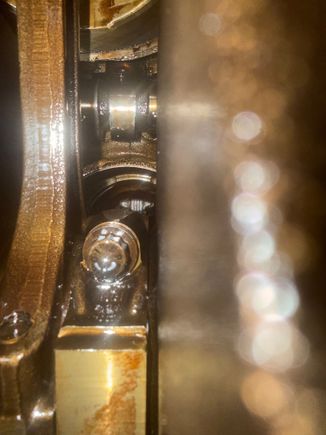 This is at the back of the block I can’t get picture of the front. I’m assuming there 1 bearing in the front and one in the rear