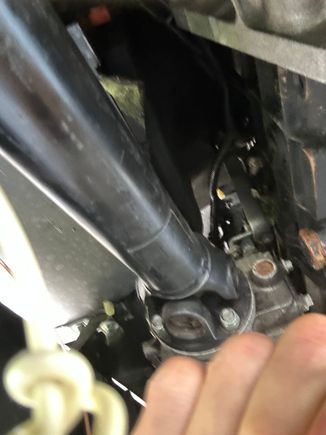 Transfer case side of Front Prop Shaft. U Joint only has 3K on it.