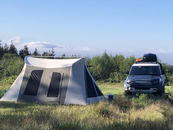 Mt. Rainier out to greet us this
 morning. 