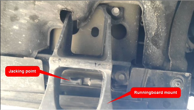 Running Board mount and Jacking point