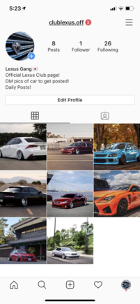What’s up guys made a club Lexus page on Instagram if you wanna give a follow that would be sick. I post everyday and if you dm your car I’ll post and tag you! Thank you for your time!