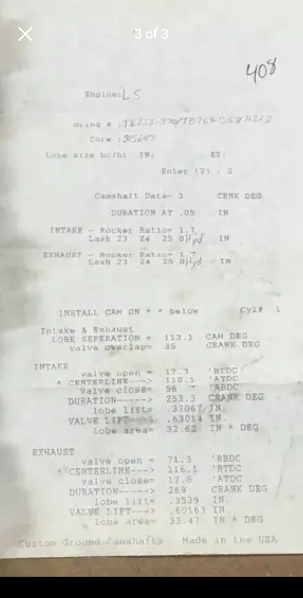 Engine - Internals - Btr stage 3 na cam ls lsx - Used - 1998 to 2014 Chevrolet Camaro - Luther, MI 49656, United States
