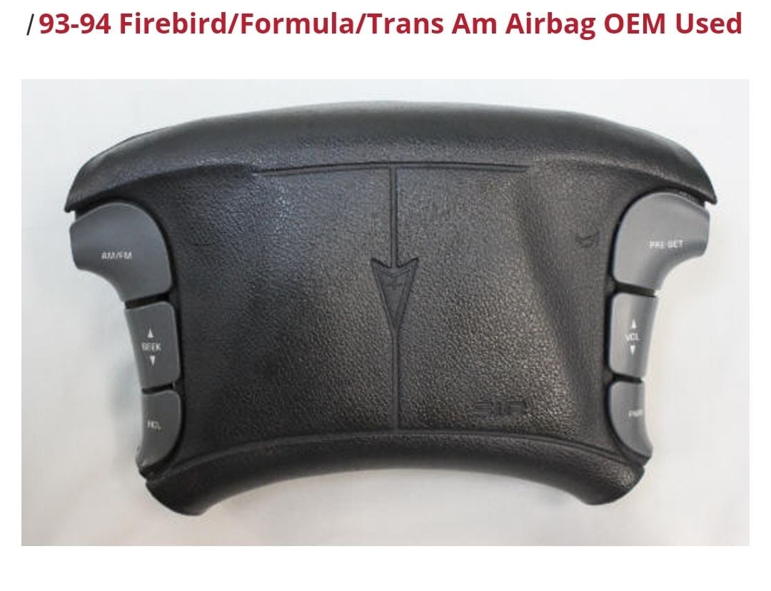 Interior/Upholstery - 1993-1994 trans am airbag unit - Used - 1993 to 1994 Pontiac Firebird - Torrance, CA 90503, United States