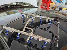 LS3 fuel rails with two -8 fitting welded on