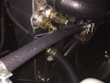 Factory and aftermarket coolant gauge senders in Howell Racing radiator