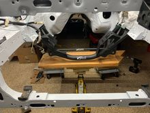 No helper so the jack and wood were invaluable in getting the new K into place.
