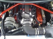 close up of engine