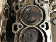 1 missing valve, upside down in a piston