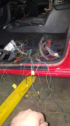 While I was in the middle of building the engine and vehicle harness the hard driver on my laptop decided to take a crap so I was left with a whole lot of wires that I had no idea what they went to. It was interesting to say the least....