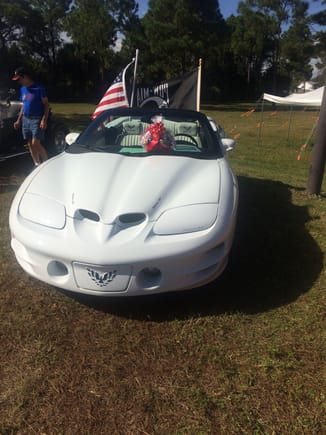 The most patriotic was an old Army jeep and best of show first place was a 2014 yellow transformers Camaro.
Second place was my TA.