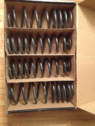 I scored a great deal on these slightly used Eibach springs from one of the forum members.