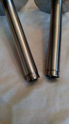 Here's the shafts polished. You probably can't really tell they were polished but you can see the rough cut on them.