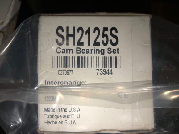 Cam bearings NEW in box