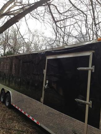 Hurricane Irene put a small dent on to side rail of roof..Does not leak, door opens and closes. This door is 5' like the other side..does NOT leak and works great Just cosmetic...Can be easily fixed.