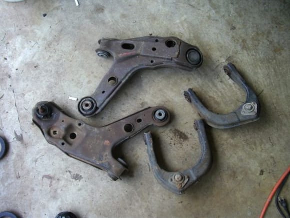 upper and lower control arms