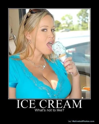 Ice cream is good.