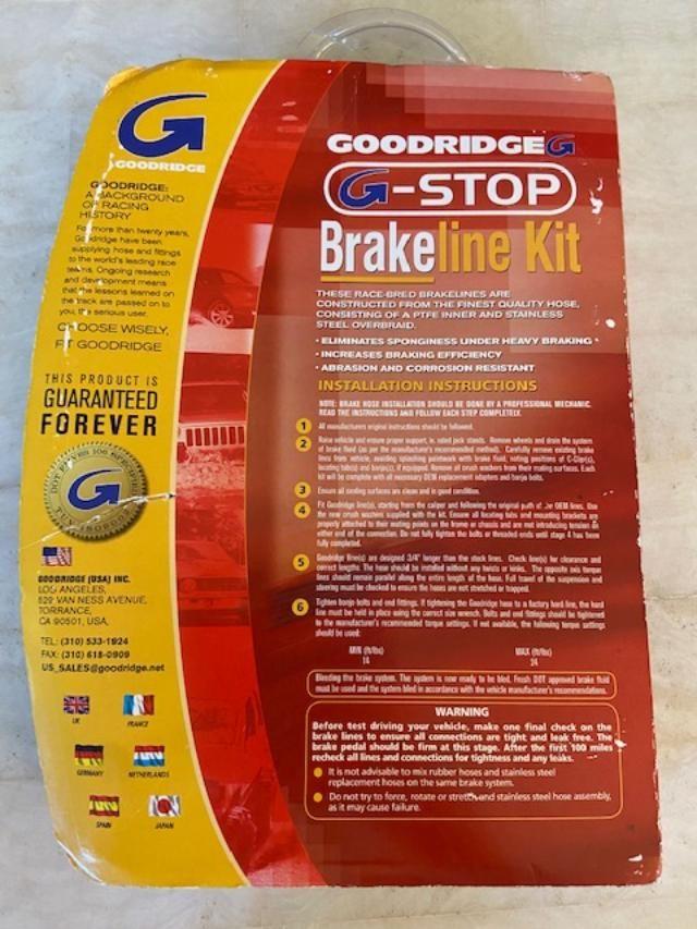 BRAND NEW Goodrich Stainless Steel Brake Lines w/ Mounting Hardware, W