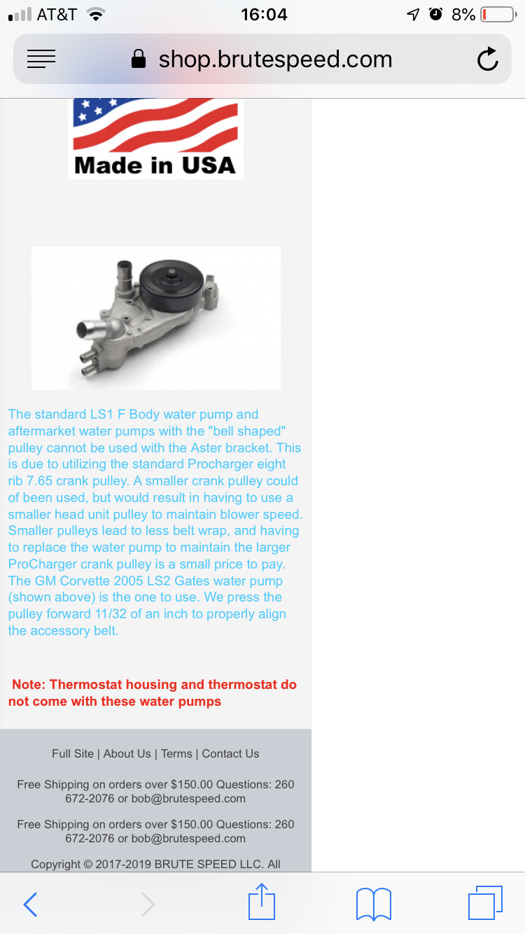  - Aster bracket water pump setup moved forward already - Leitchfield, KY 42754, United States