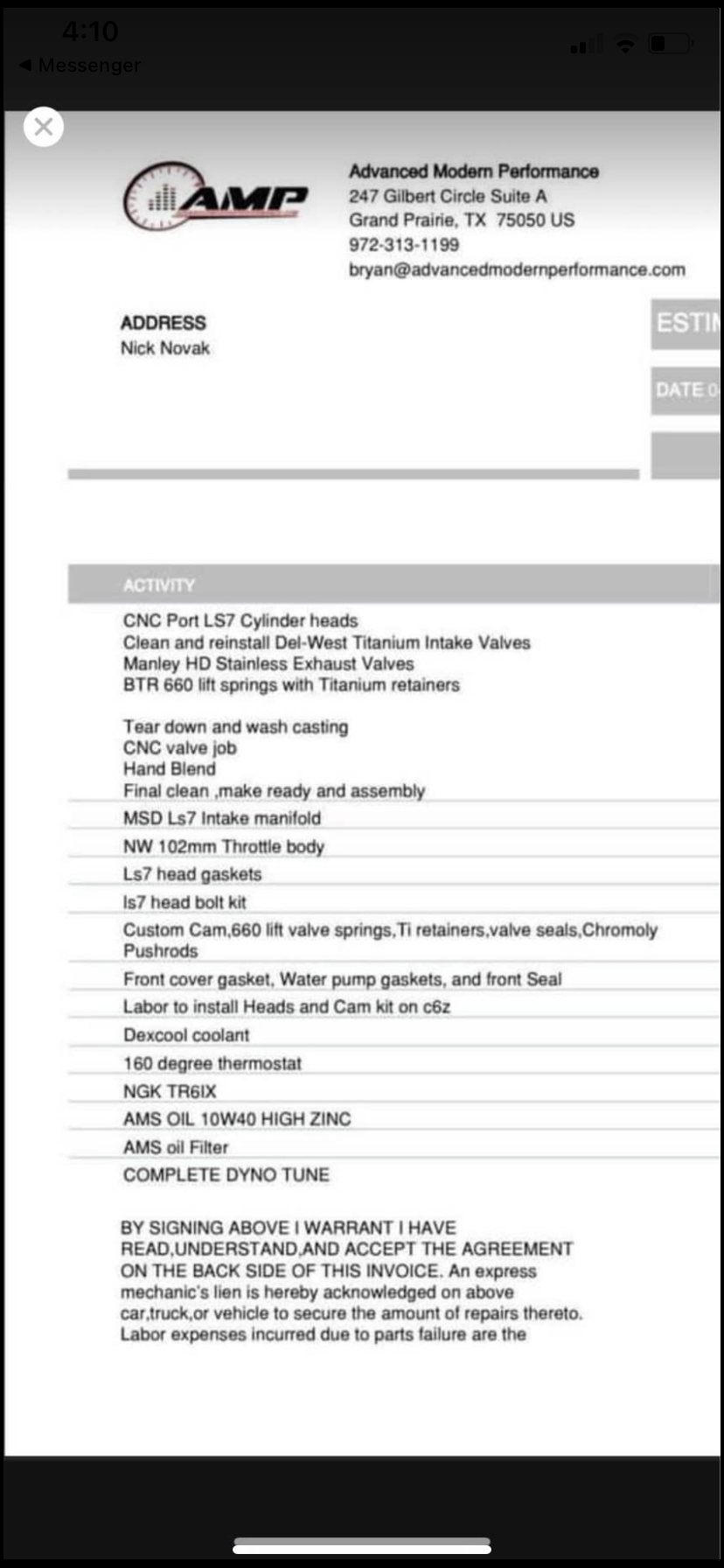 Engine - Complete - Amp built ls7 longblock cnc ported heads,cam,intake - Used - 2008 to 2014 Chevrolet Corvette - Hustonville, KY 40437, United States