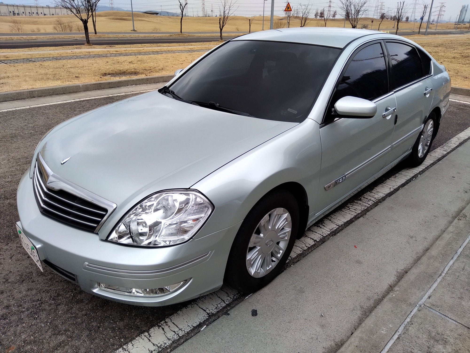 Parked at the football field.