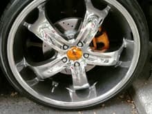 New rotors and brake calipers( Metallic Orange)