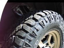 New Meat on the truck...Good Year Duratrac's on Ray's Nismo bronze truck wheels.