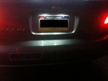 LED license plate lighting. These are a huge improvement (but its easier for the cops to see me...)