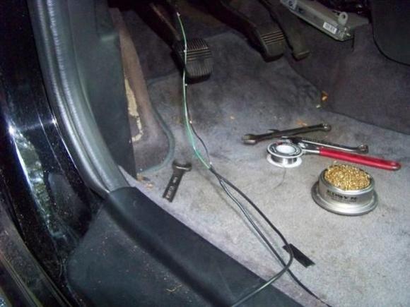Figure 3. Extend the wires on the clutch interlock switch harness to reach the ACU connector.