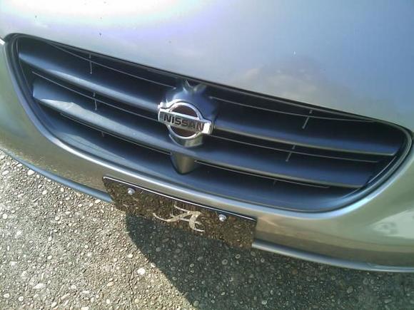 Finished product on the grille. It turned out really well. Couple coats of primer, couple coats of paint, and a couple coats of clear-coat.