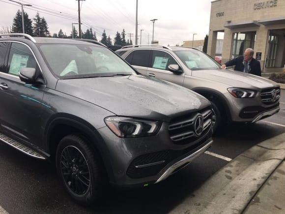 Now at Mercedes-Benz of Lynnwood. 2020 GLE350 in Selenite Grey and Mojave Silver.