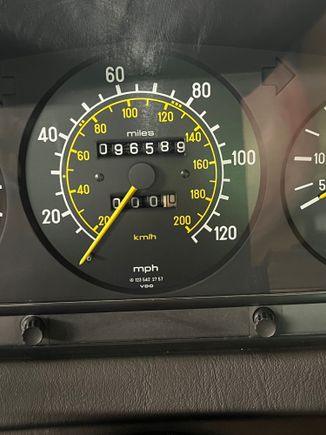 Original miles and speedo/tach work perfectly. All gauges work as they should.