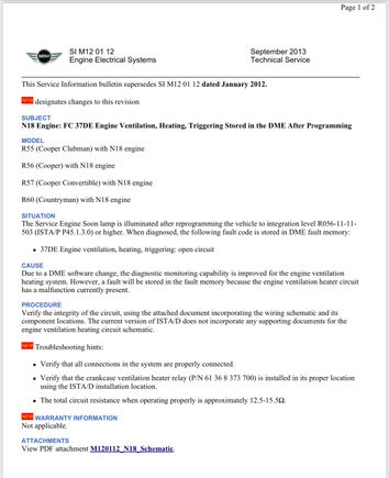 This is the service bulletin….