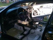 Gutting it all to swap from tan to all blk interior.