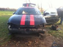 Had a little mishap, in the process of getting her back on the road now