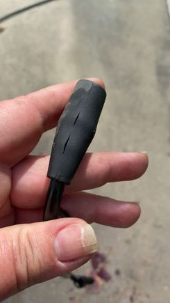 Same part- harness- electrical taped that bad boy until the new one comes in...