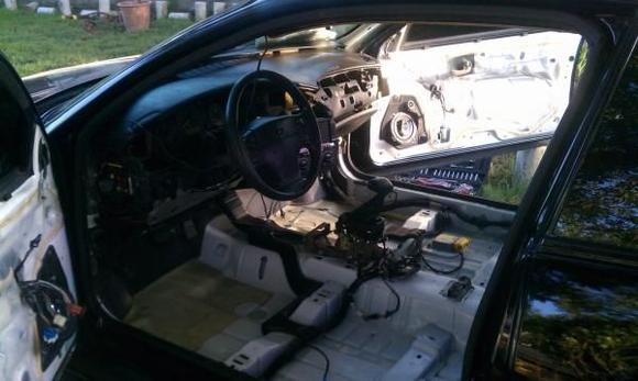 Gutting it all to swap from tan to all blk interior.