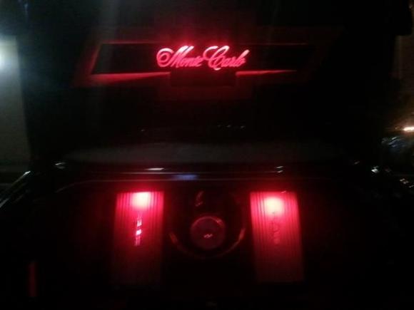 At night