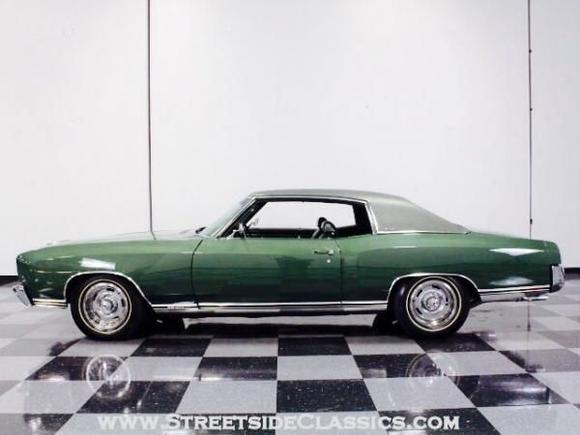 This is what the original car looked like. 48 Forest Green G medium green vinyl top.