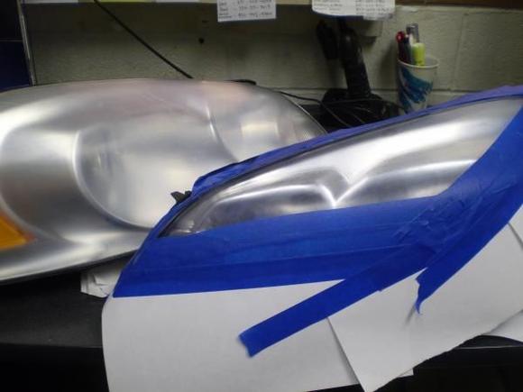 both sanded ... front taped off