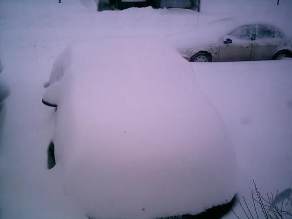 Snow storm, after I dug the Monte out.