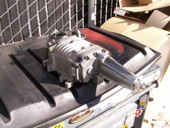 supercharger and snout before paint