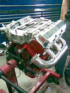 The beauty of a 3800 Series II full race engine.  It's my original factory block bored .10 over. ZZP exhaust power log manifolds which I had coated. Upper intake custom ported. Custom Head work done by a renowned local individual &quot;Charley Jones&quot;. Metal rocker covers no more composite factory type.
